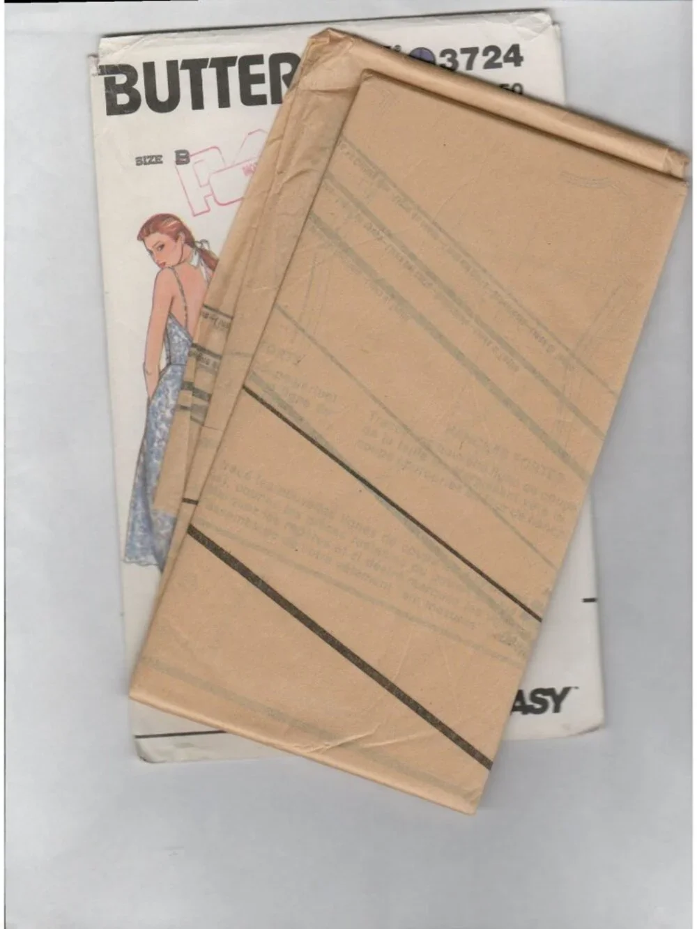 Butterick 3724 Easy Back Wrap Sun Dress & Jumper Pattern Size 14 16 18 Uncut Vtg